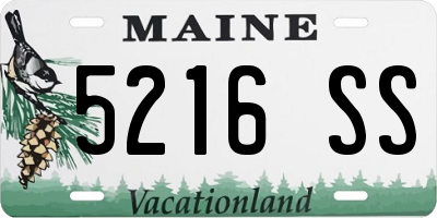 ME license plate 5216SS