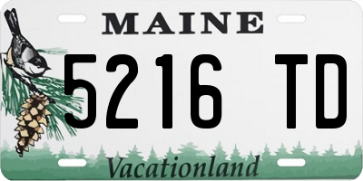 ME license plate 5216TD