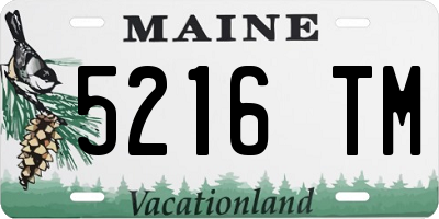 ME license plate 5216TM