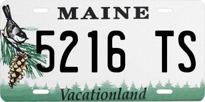 ME license plate 5216TS