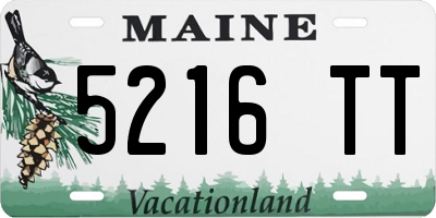 ME license plate 5216TT