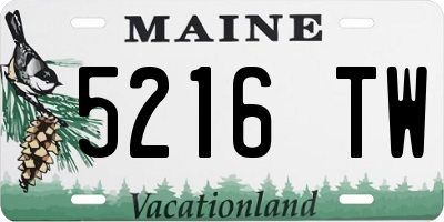 ME license plate 5216TW