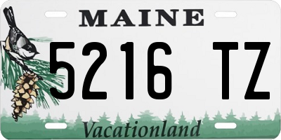 ME license plate 5216TZ