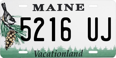 ME license plate 5216UJ