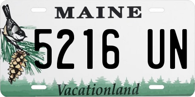 ME license plate 5216UN