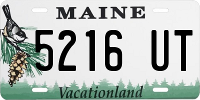 ME license plate 5216UT