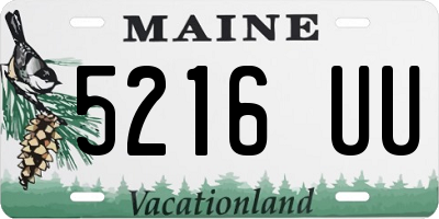 ME license plate 5216UU