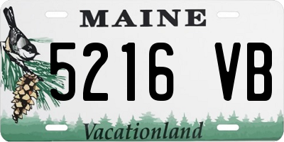 ME license plate 5216VB