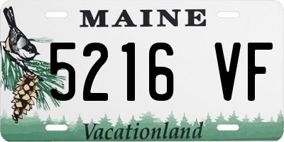 ME license plate 5216VF