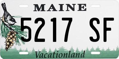 ME license plate 5217SF