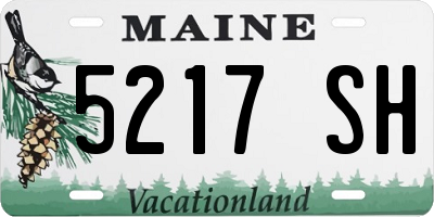 ME license plate 5217SH