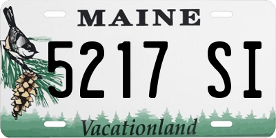 ME license plate 5217SI