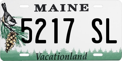 ME license plate 5217SL