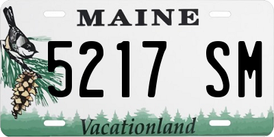 ME license plate 5217SM