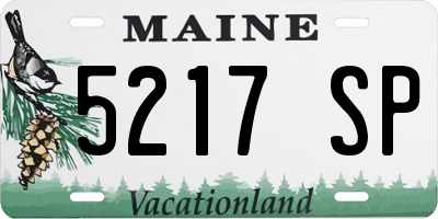 ME license plate 5217SP