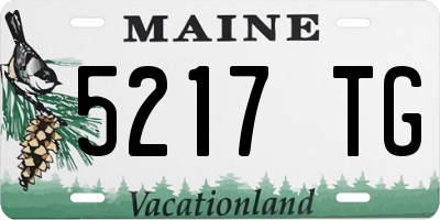 ME license plate 5217TG