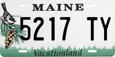 ME license plate 5217TY