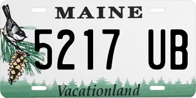ME license plate 5217UB