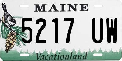 ME license plate 5217UW