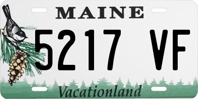 ME license plate 5217VF