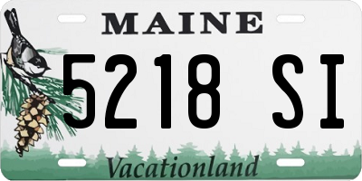 ME license plate 5218SI