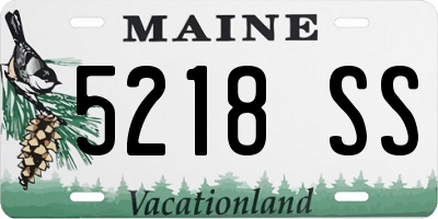 ME license plate 5218SS