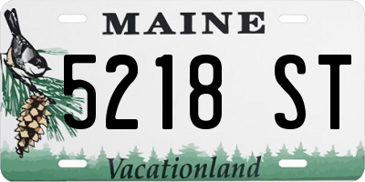 ME license plate 5218ST