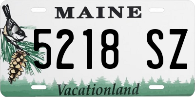 ME license plate 5218SZ