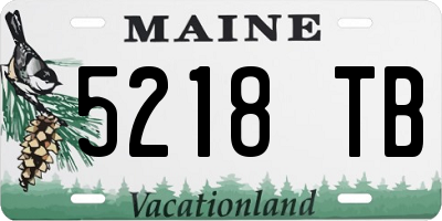 ME license plate 5218TB