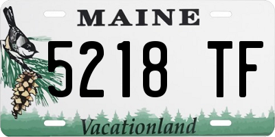 ME license plate 5218TF