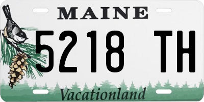 ME license plate 5218TH