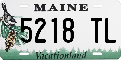 ME license plate 5218TL