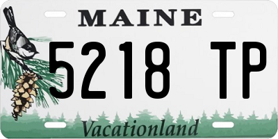 ME license plate 5218TP