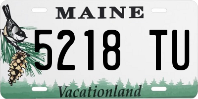 ME license plate 5218TU
