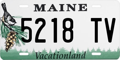 ME license plate 5218TV