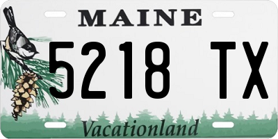 ME license plate 5218TX