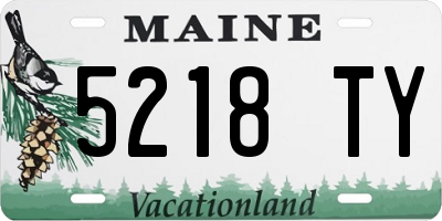 ME license plate 5218TY