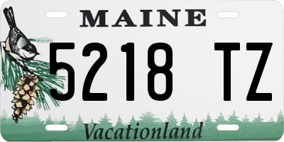 ME license plate 5218TZ