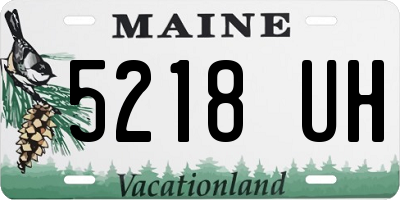 ME license plate 5218UH