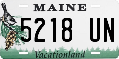 ME license plate 5218UN