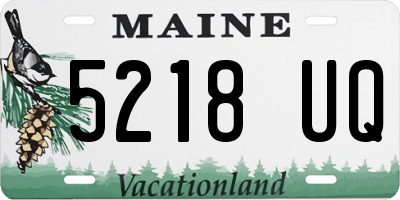 ME license plate 5218UQ