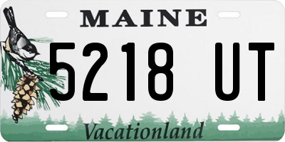ME license plate 5218UT