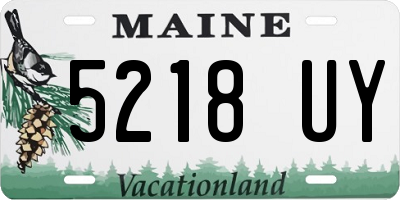 ME license plate 5218UY