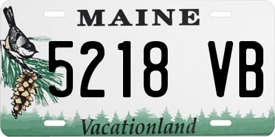 ME license plate 5218VB