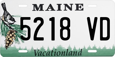 ME license plate 5218VD