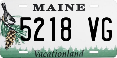 ME license plate 5218VG