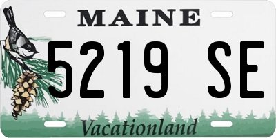 ME license plate 5219SE