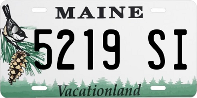 ME license plate 5219SI