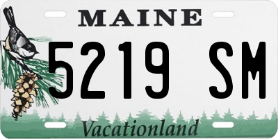 ME license plate 5219SM