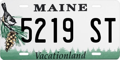 ME license plate 5219ST